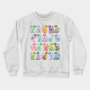 Geometricats - Pastel Colours Crewneck Sweatshirt